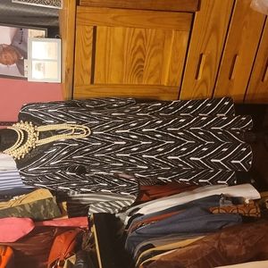 Lane Bryant Plus Size 14/16 Zebra Pattern Fit & Flare Sweater Dress